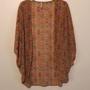 Aztec print sheer jacket